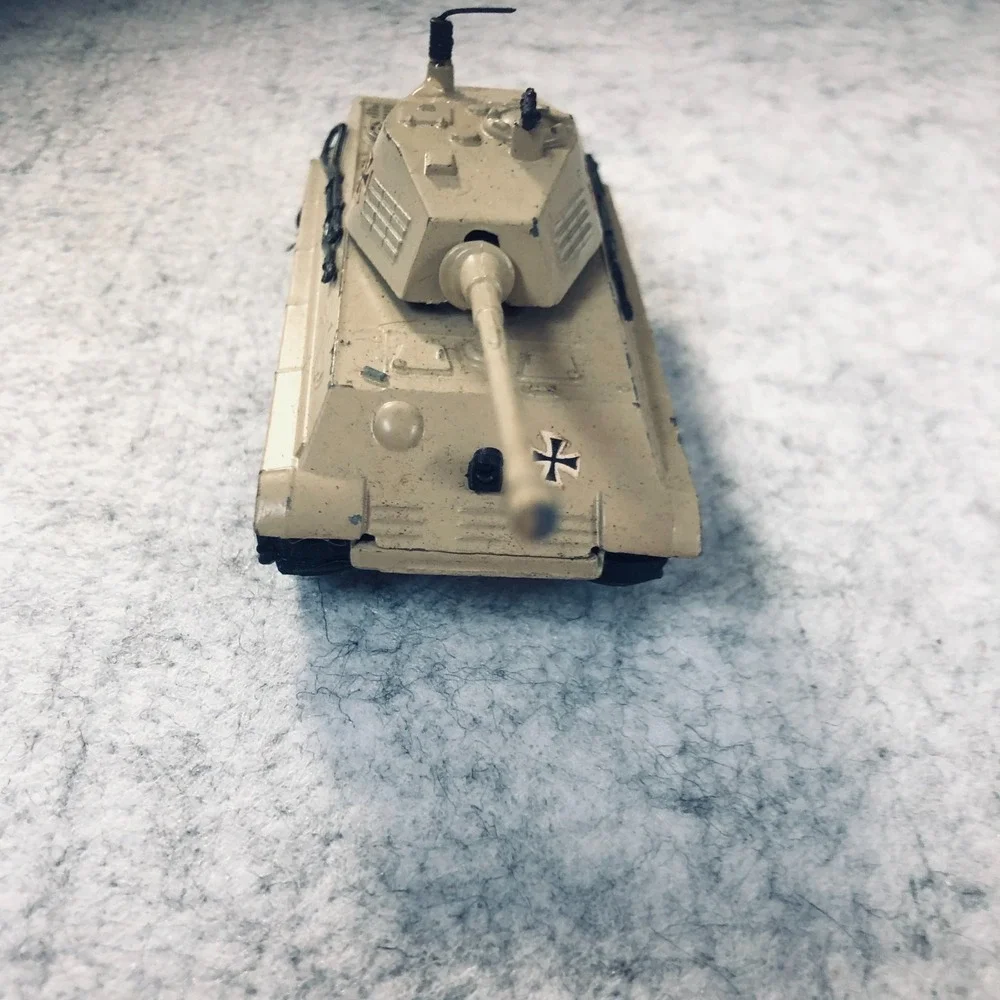 Vintage Army Diecast Tank No. 3101 King Tiger Tank Tan Metal